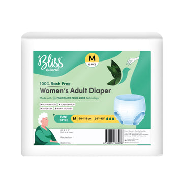 Bliss Natural 100% Rash-Free Adult Diapers for Women